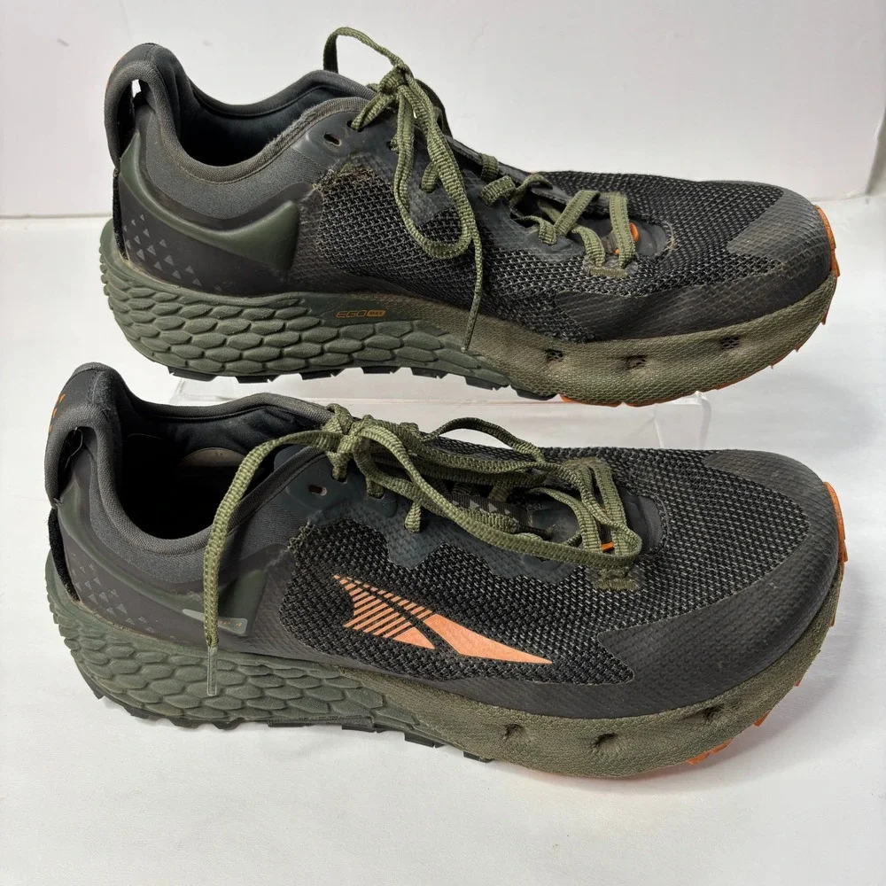 Altra Timp 4 Mens Trail Running Shoes Black Green‎ Orange Size 8